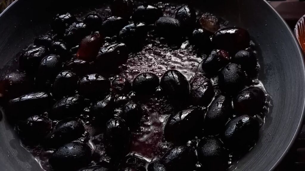 black grape compote