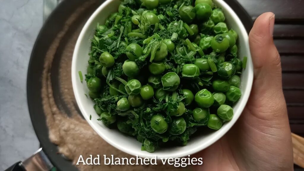 blanched veggies