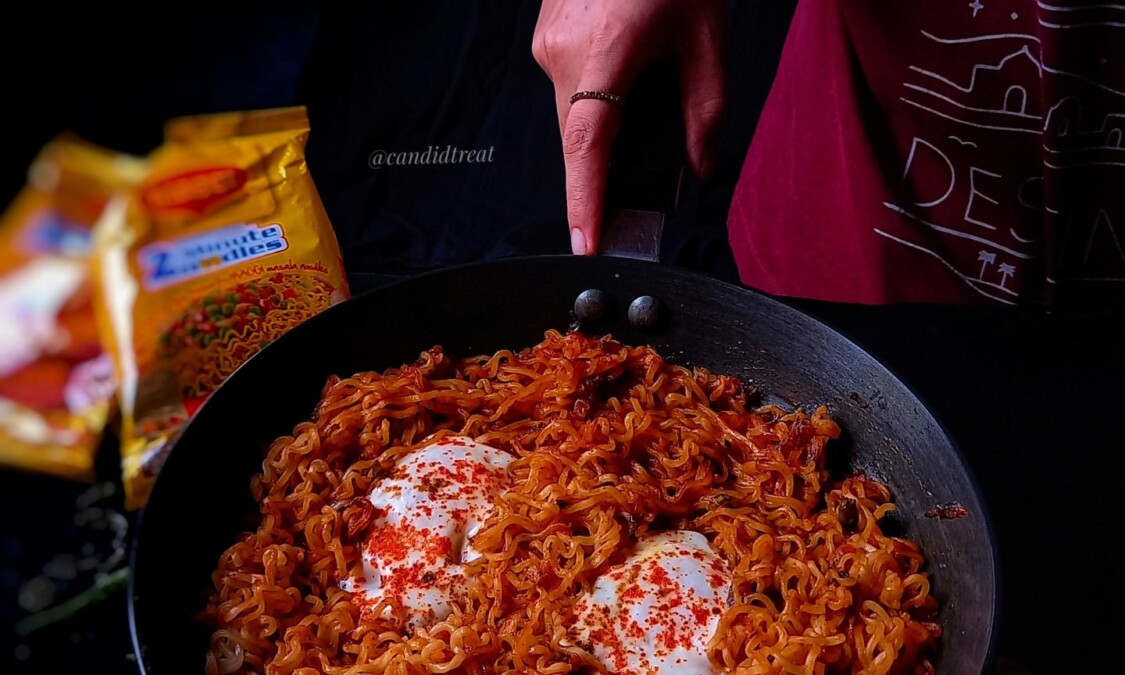 Spicy, Dry Maggi Masala Recipe With Eggs Candid Treat