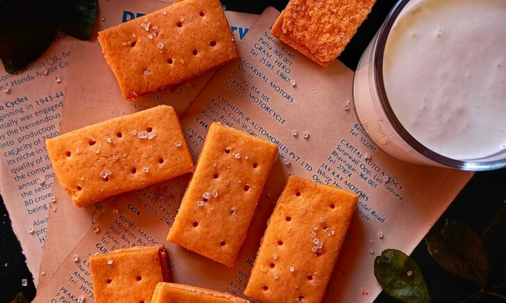 Orange Cream Biscuit | Eggless Biscuit Recipe - Candid Treat