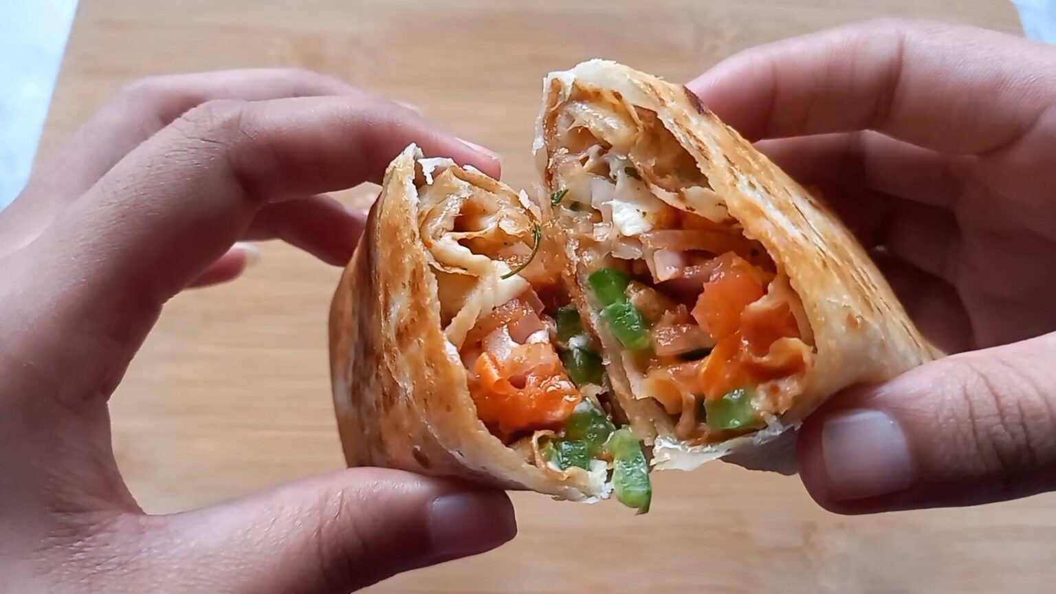 Veg Wrap Recipe Leftover Roti Veg Wrap Candid Treat