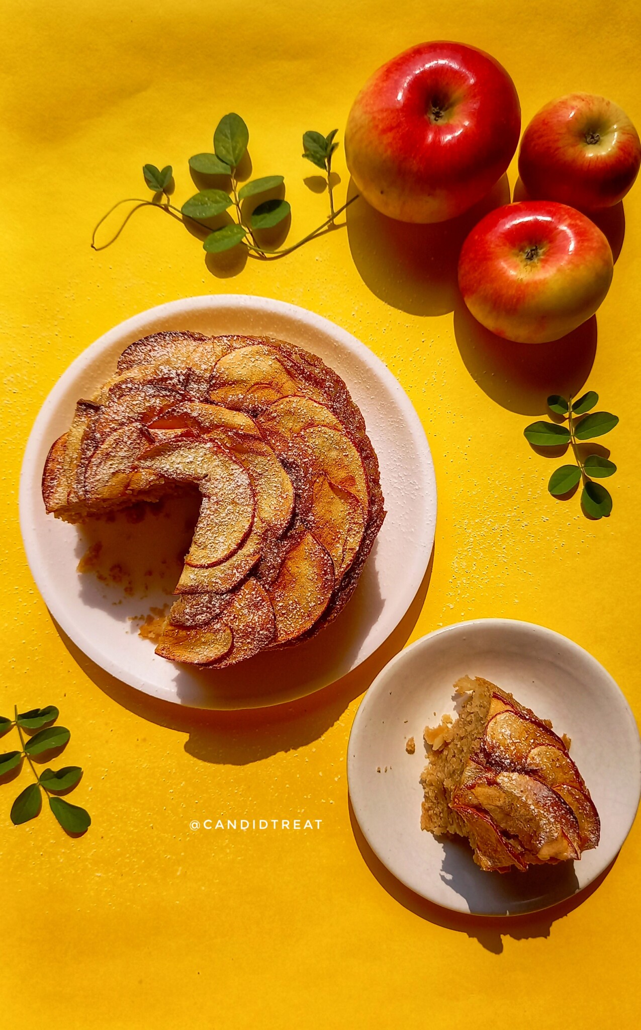 Eggless Apple Cake Recipe Candid Treat