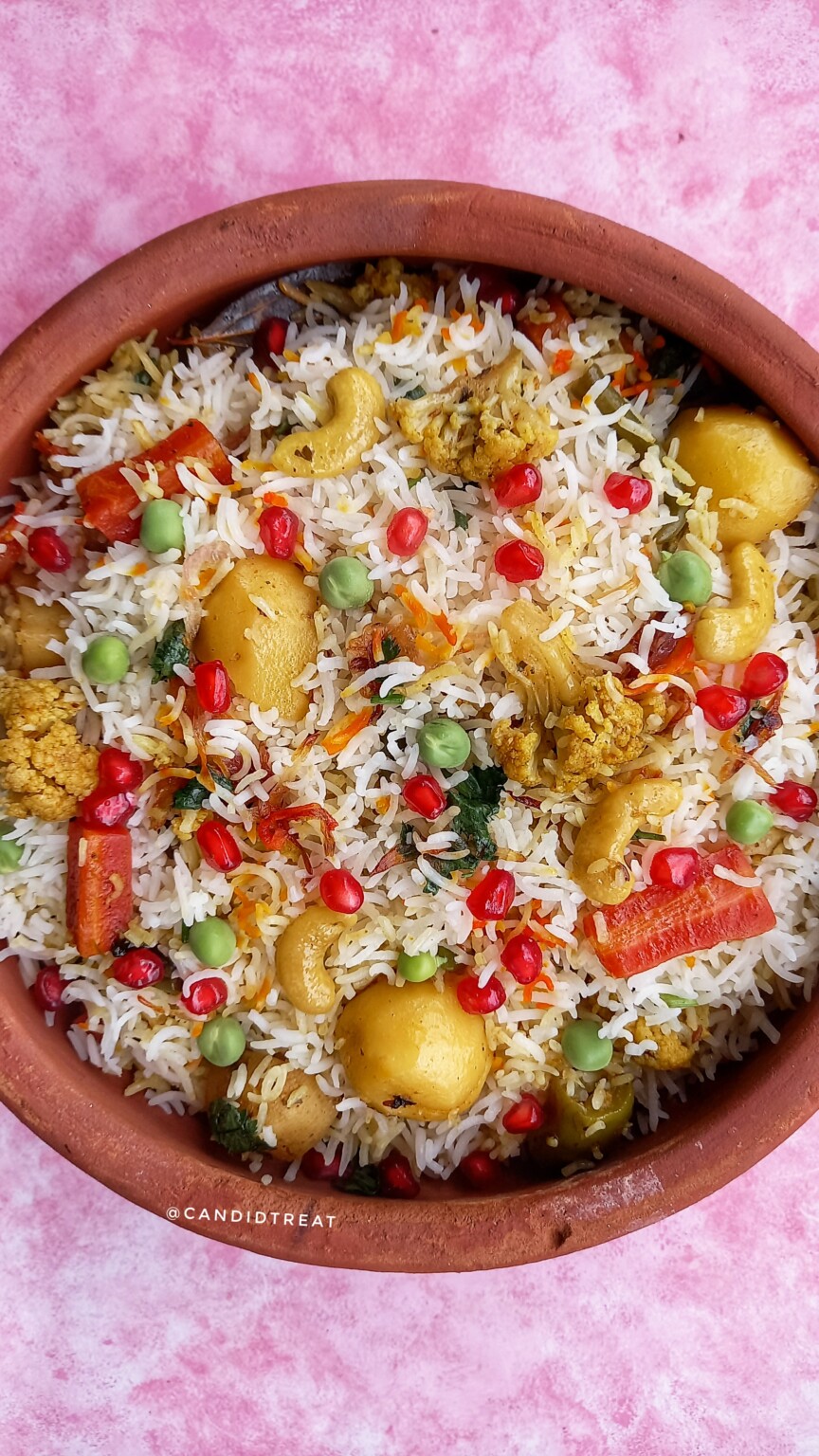 Vegetable Biryani In Pressure Cooker Veg Biryani Candid Treat