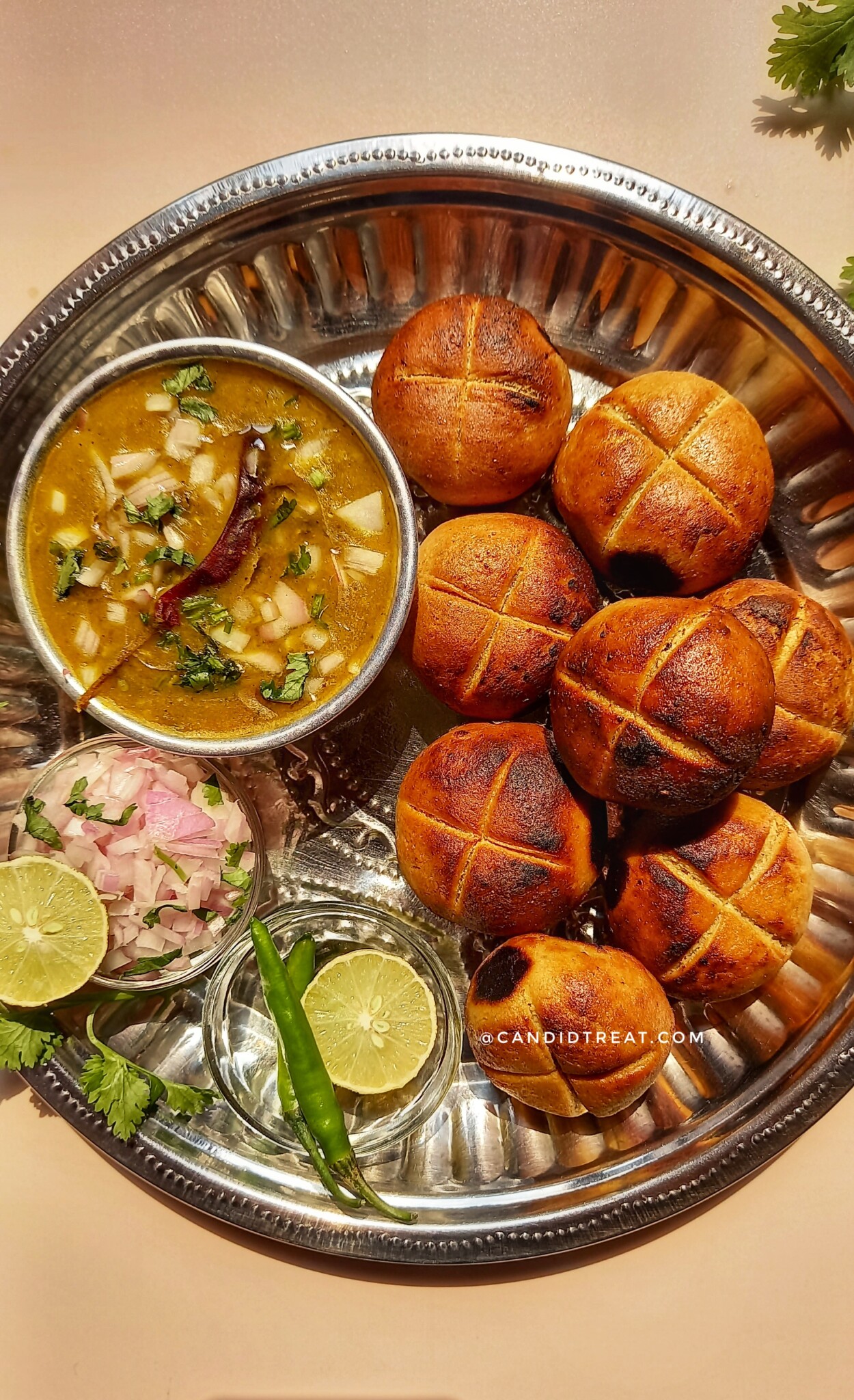 Dal Bati Recipe | Rajasthani Dal Bati - Candid Treat